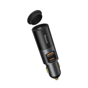 Baseus Share Together Fast Charge Car Charger with Cigarette Lighter Expansion Port U+C 120W Gray (ANV)